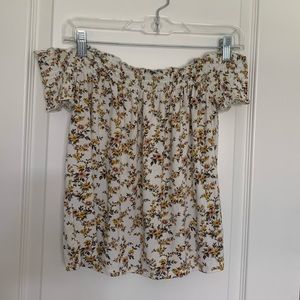 American Eagle Off the Shoulder Floral Top